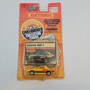 Matchbox 1989 Official Car & Driver Collector‎ Cards Camaro Iroc Z